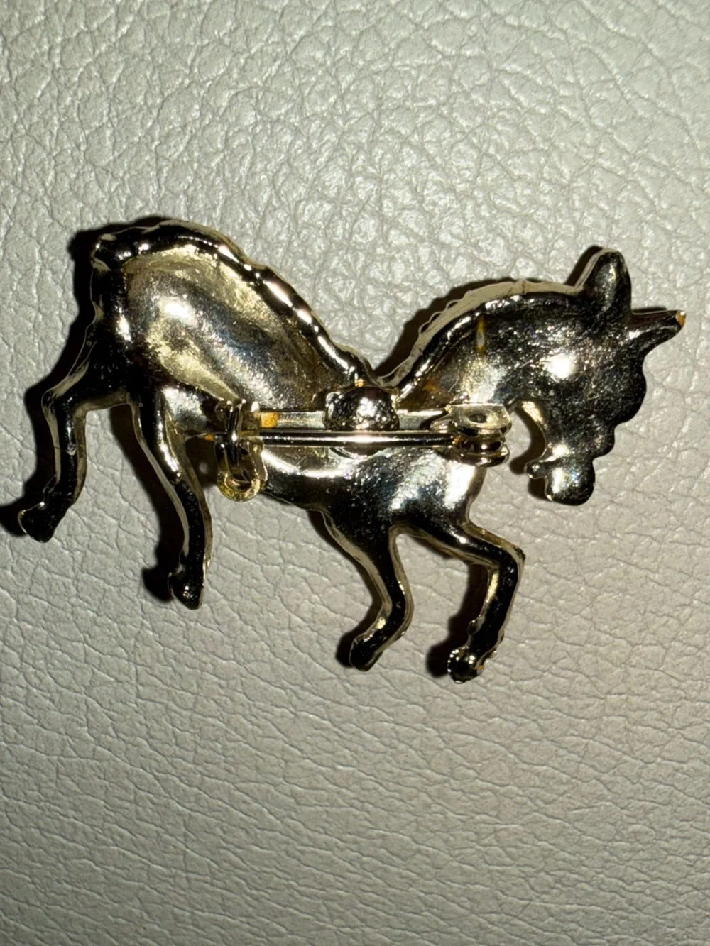 as is - Gold-Tone Zebra Brooch
